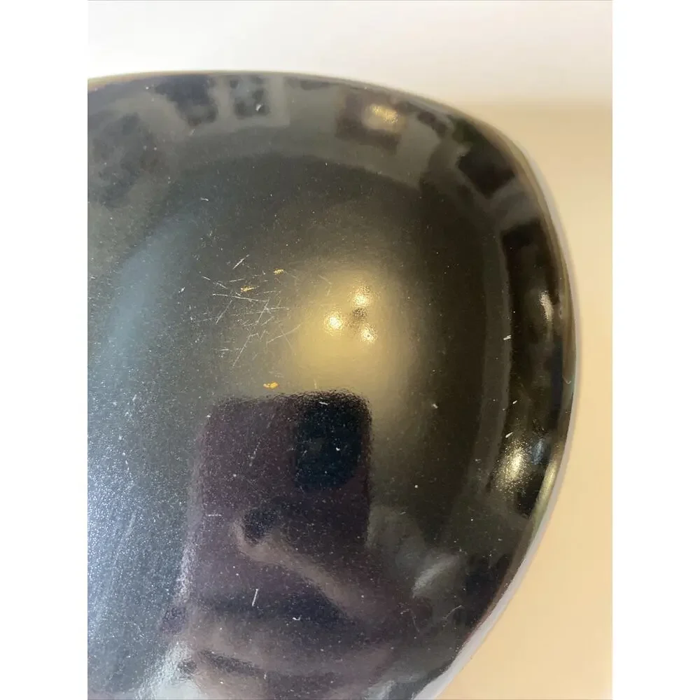 Vintage FAPCO 1930‎ Joan Lea Creations Shanghai Black 22K Gold Disk Asian Vase